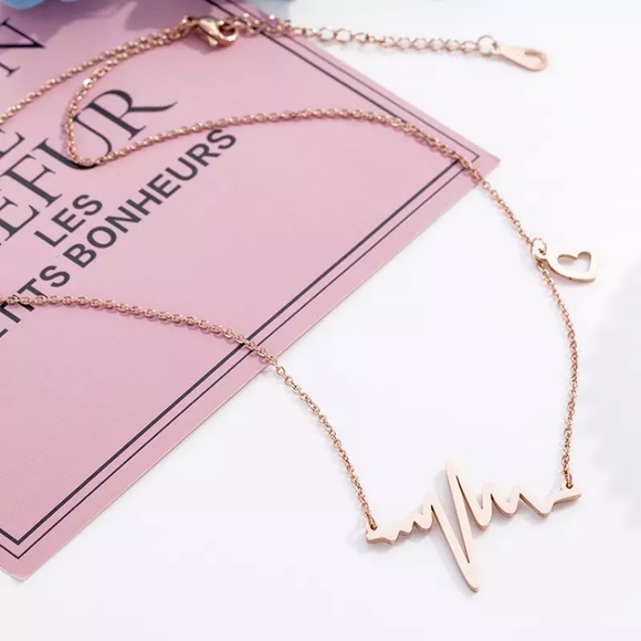 “Warrior” Heartbeat EKG Minimalist Nurse Necklace - Picture 7 of 10